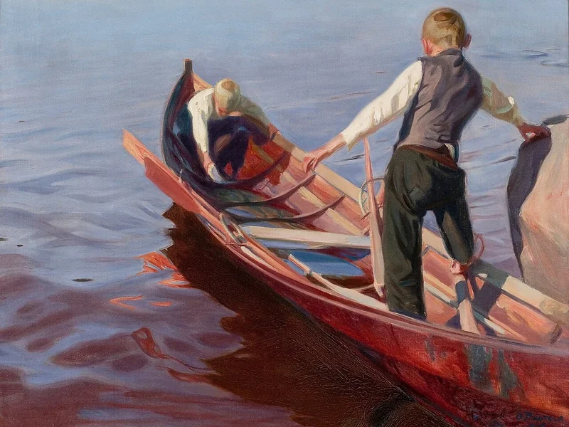 1888-Oskari Paatela - Gita in barca del 1910